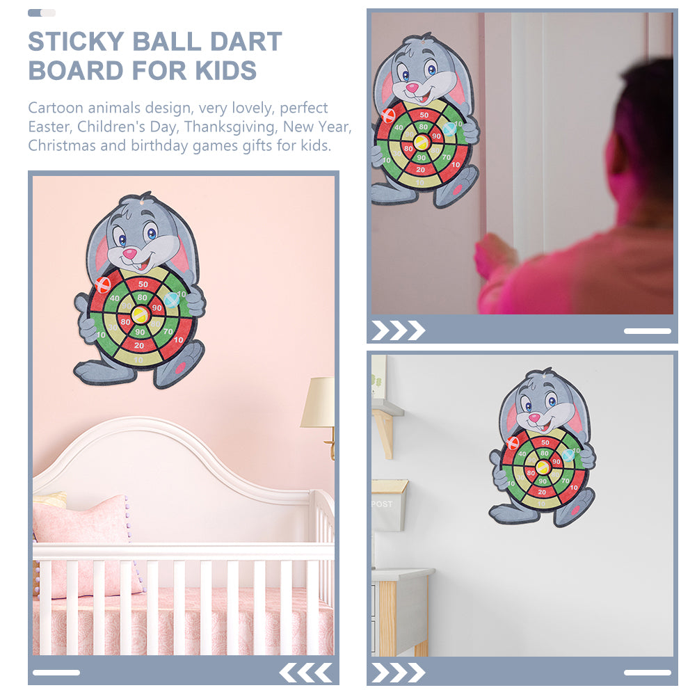 2 Sets Children's Sticky Ball Dart Board Toys Hook up Game G650300
