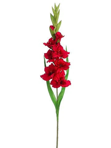 Red Gladiolus Spray 12 Pieces I481
