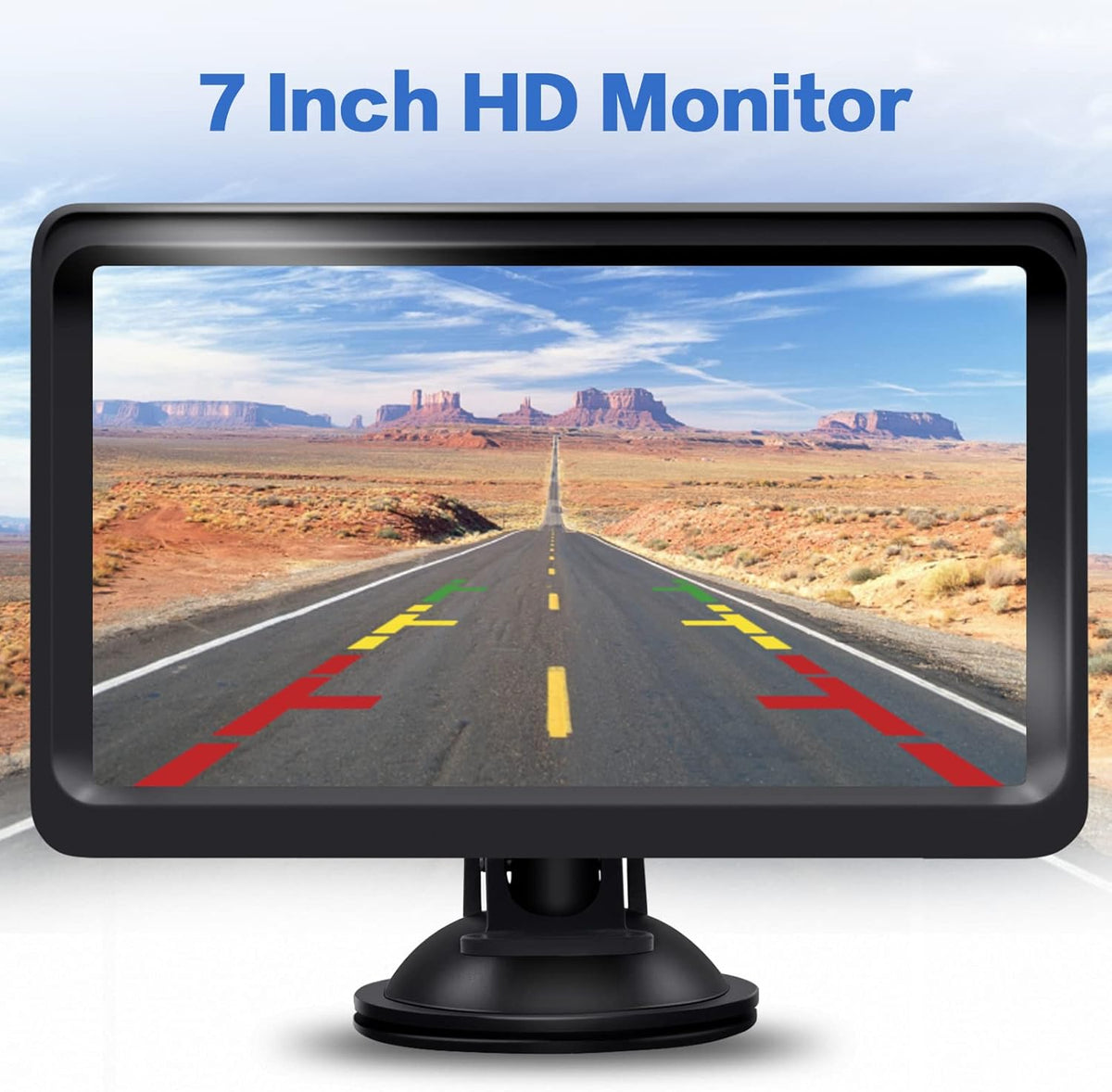 7 Inch Monitor Kit HD 1080P IP69 Waterproof Rear View Camera with 12 LED, Pack of 2 I6684