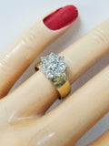 14K Yellow Gold Finish Lab-Created Diamond Engagement Ring Q76360