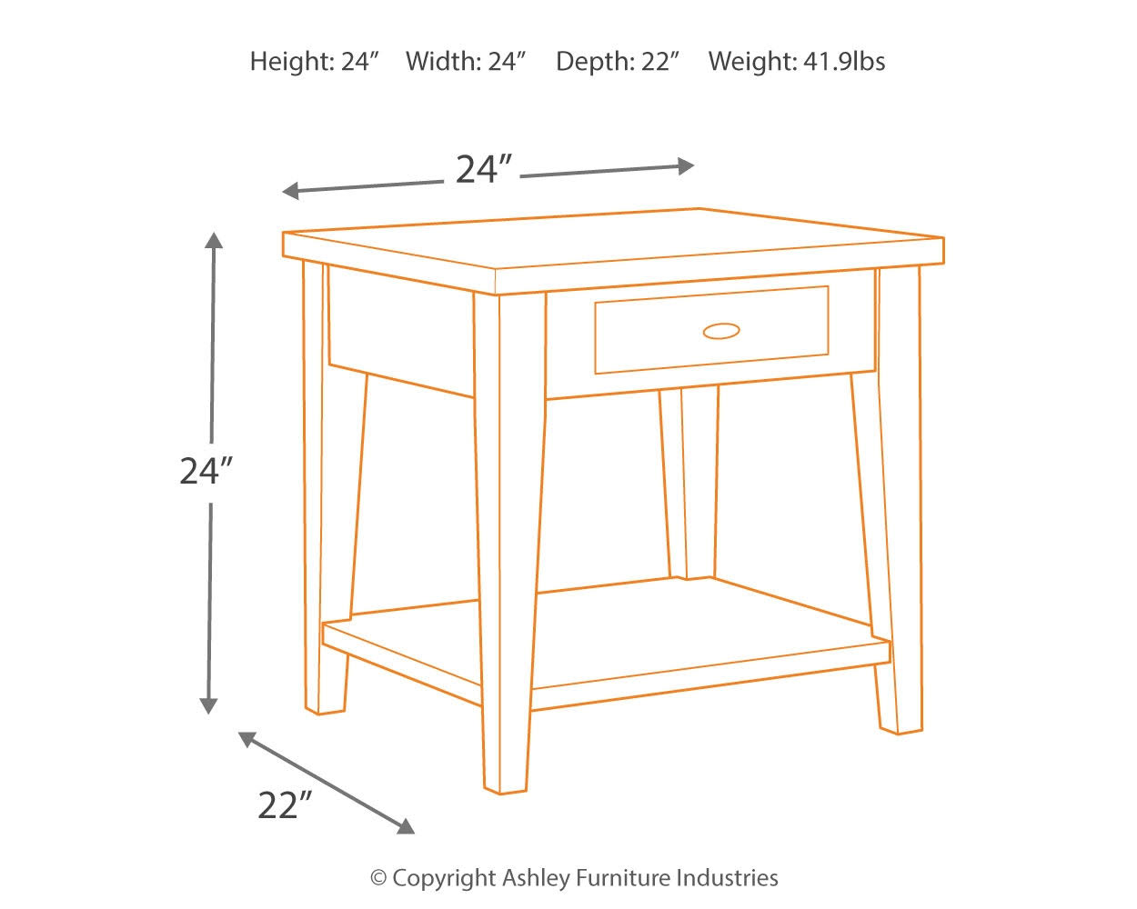 Rectangular End Table U957