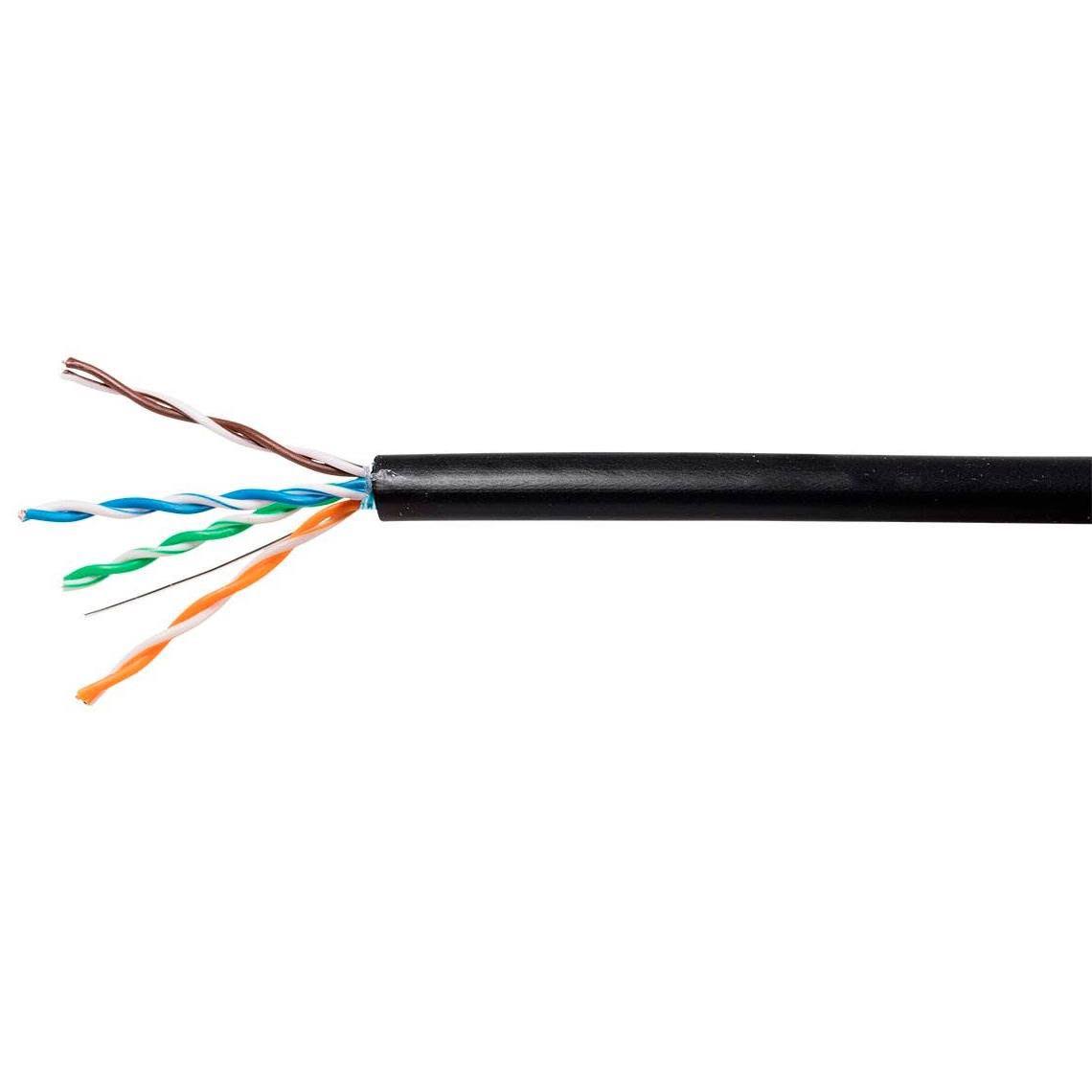 1000ft Cat5e Bulk Bare Copper STP 24AWG Outdoor Direct Burial Solid Cable L507