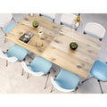 30 inch Square Top Table, Espresso, Round Black Base A707
