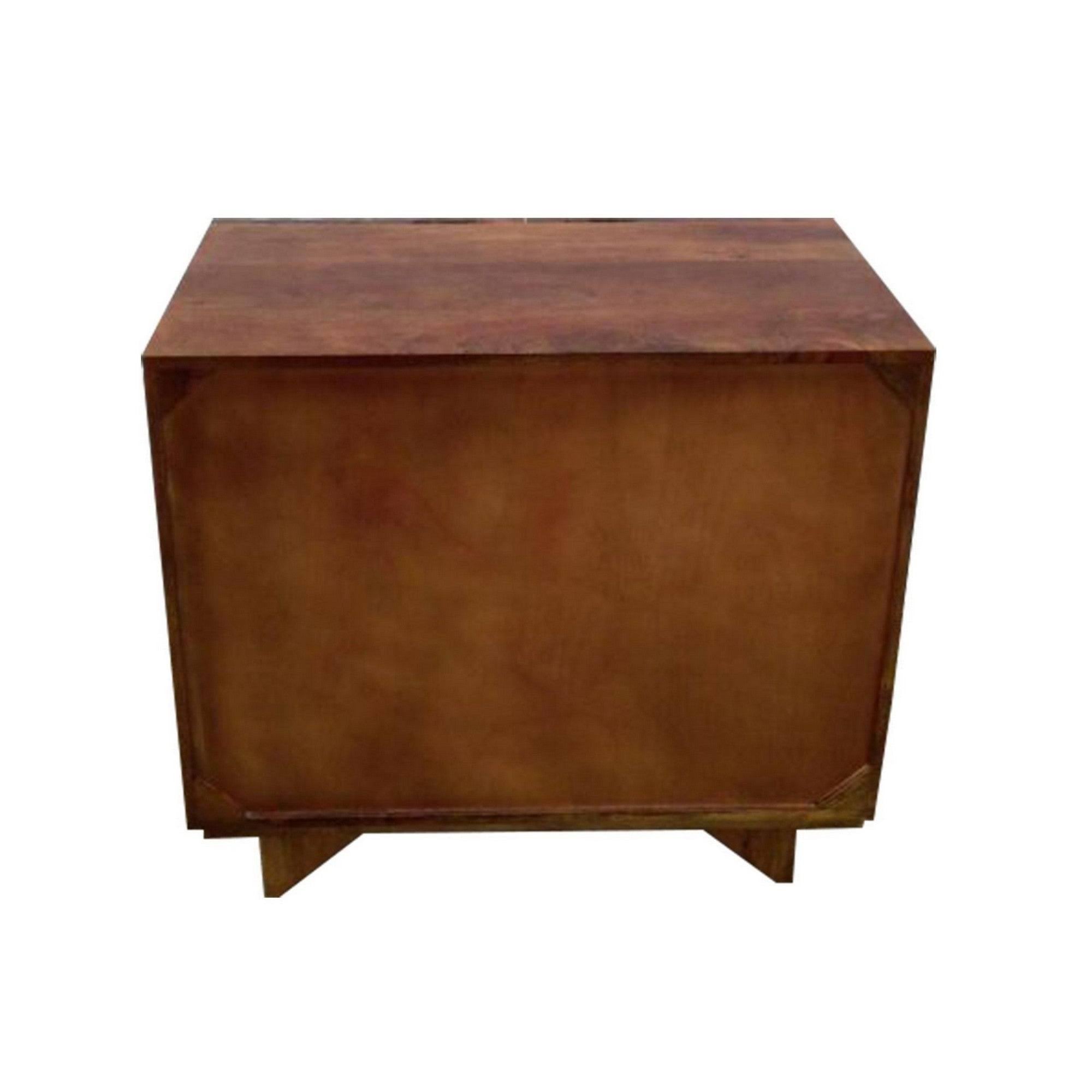 Walnut 2 Door Wooden Cabinet O840972