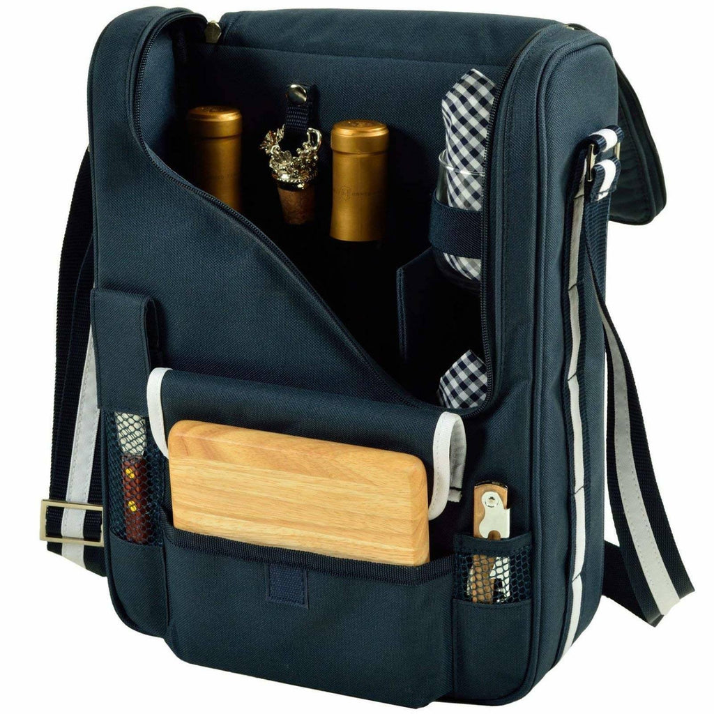 Bordeaux Wine & Cheese Cooler Bag with Glass Wine Glasses S629935
