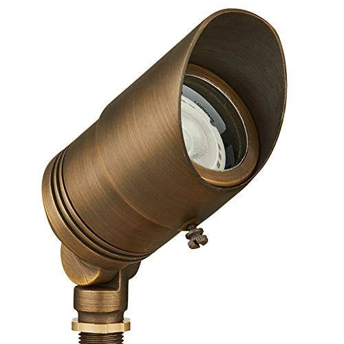 12V Cast Brass Spotlight with Ground Stake F639