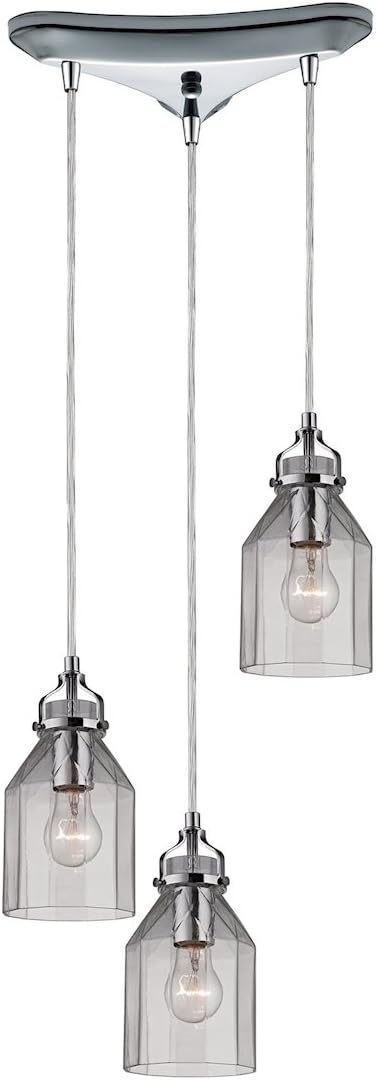 3 Light Chandelier, Polished Chrome H17426