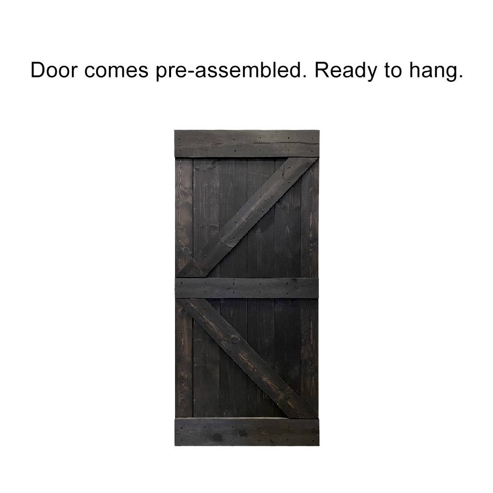 Ocean Blue Stained Solid Pine Wood Interior Sliding Barn Door Slab N8781