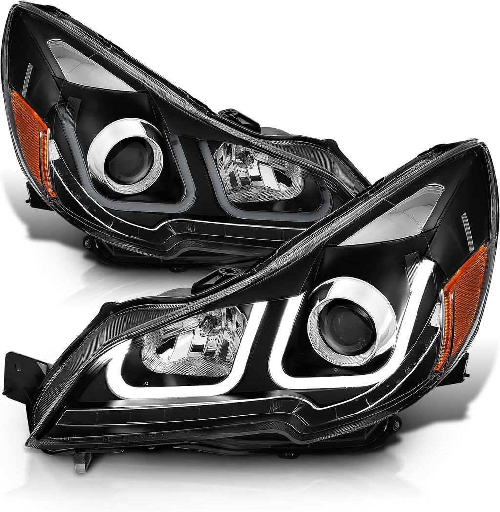 Black Dual LED Bar Projector Headlights R884