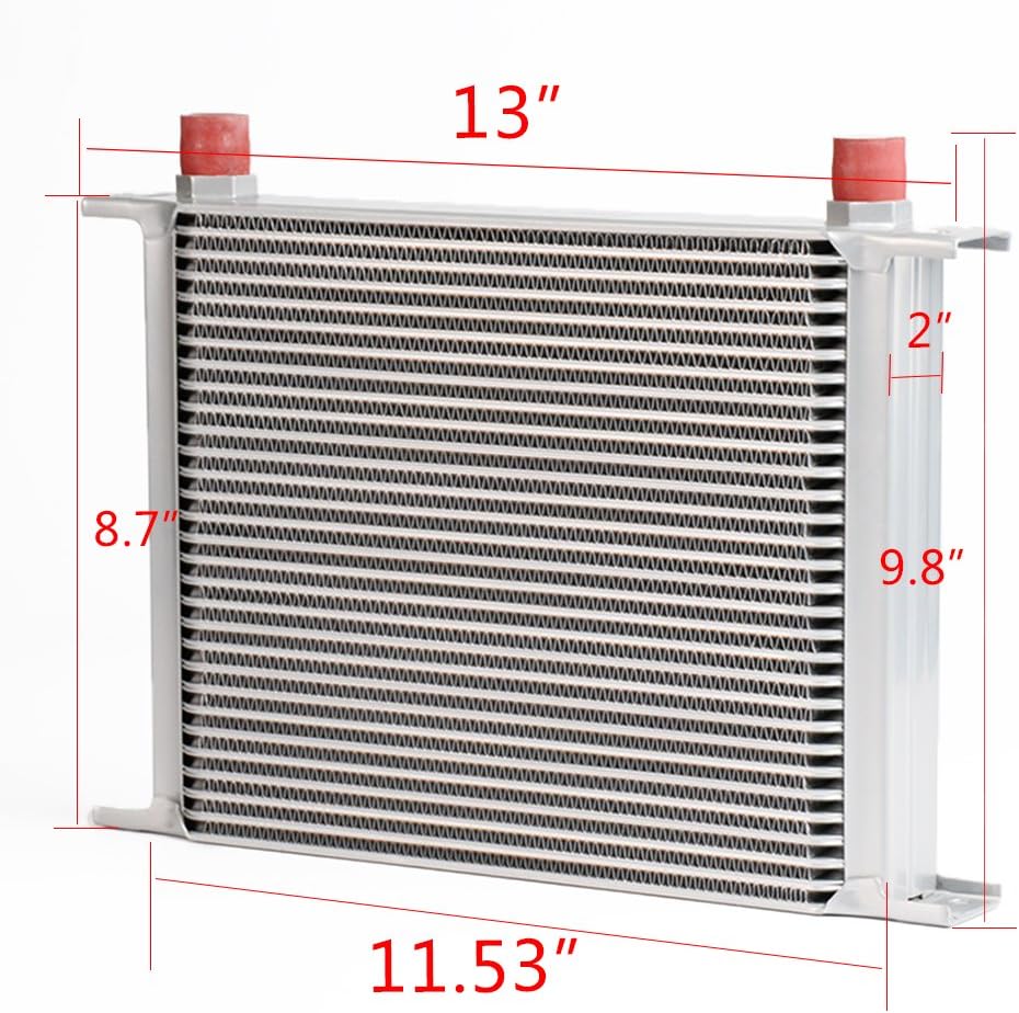 30 Row 10AN Universal Engine Transmission Oil Cooler with 7" Fan Kit R825