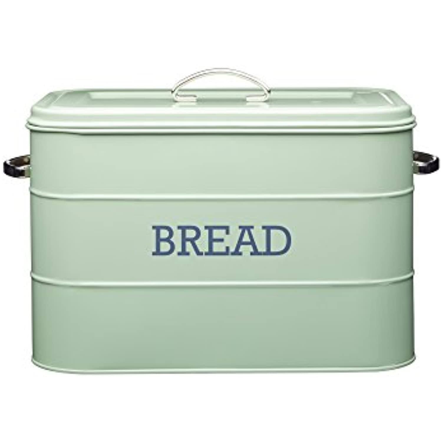 Large Metal Bread Bin Sage Green X31300