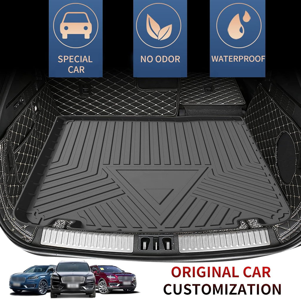 Black TPO All Weather Heavy Duty Waterproof Rear Cargo Tray Trunk Floor Mat Protector E494996