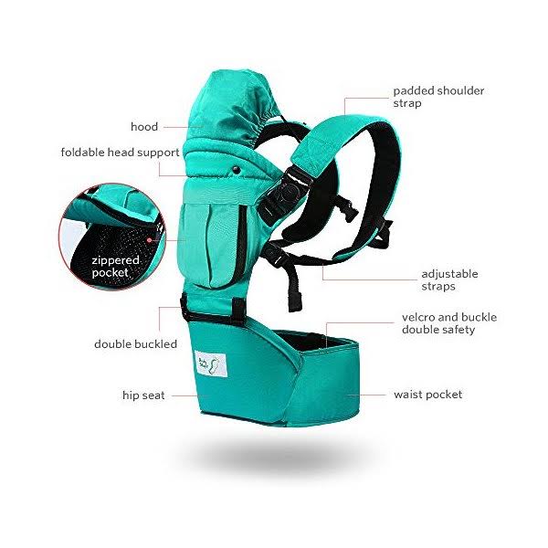 Ergonomic Baby Carrier with Hip Seat D9391