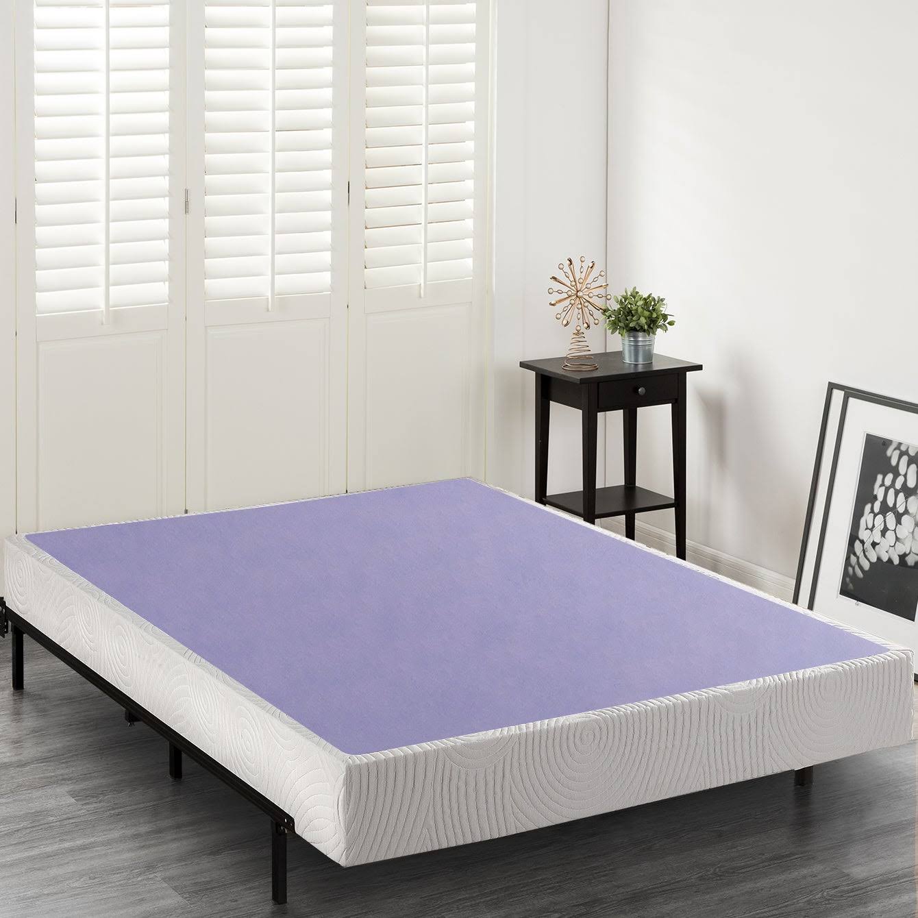 8-Inch Wood and Steel Box Spring Mattress Foundation Queen O31437