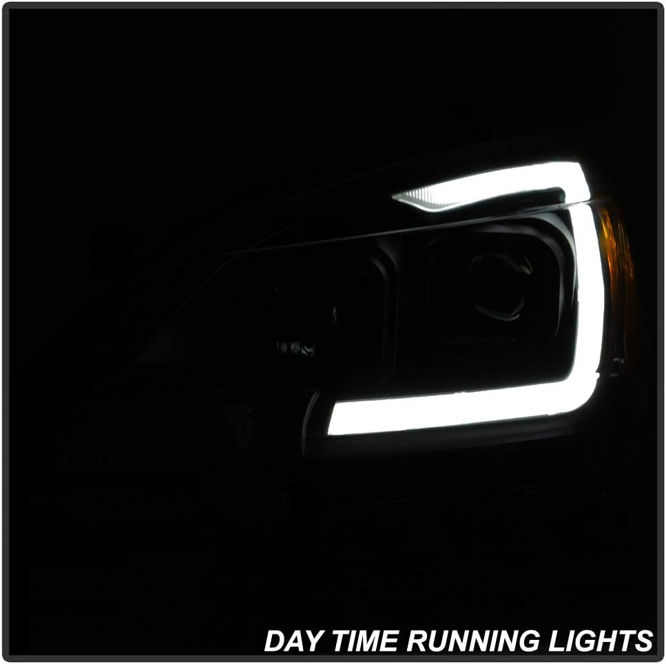 Black Housing Smoke Lens LED DRL Projector Headlights C1748