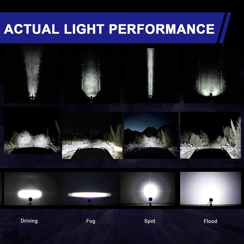 3" SAE Driving Lights White Sport Beam LED Pods with TIR Optics, Pair S6584