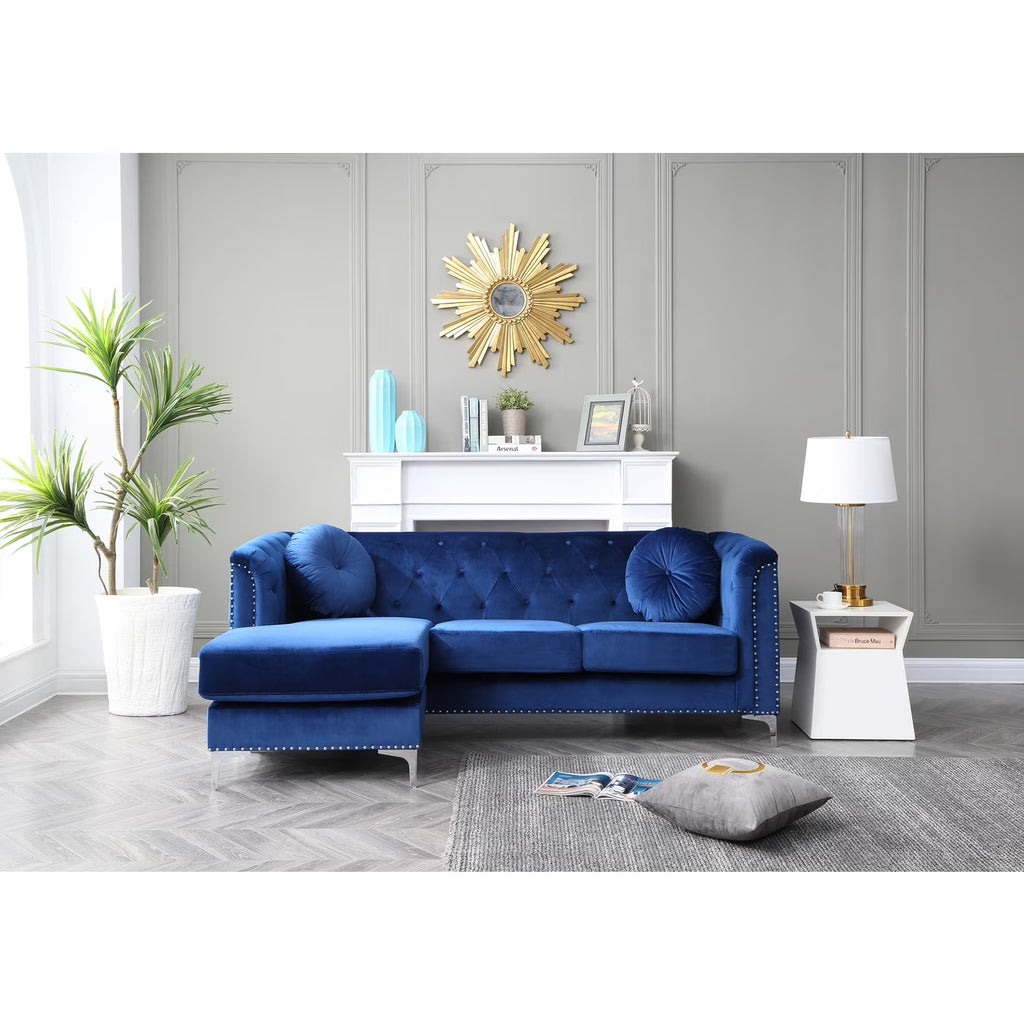 Navy Blue Sofa Chaise U928704