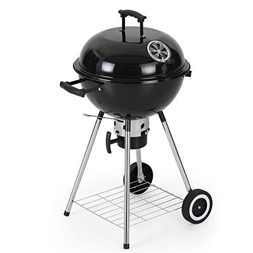Black Porcelain-Enameled Charcoal Grill P8528