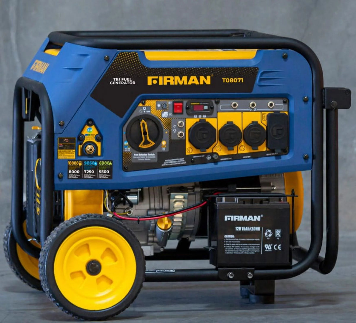 tri fuel 10,000 Watt Portable Generator with Electric Starter N59139