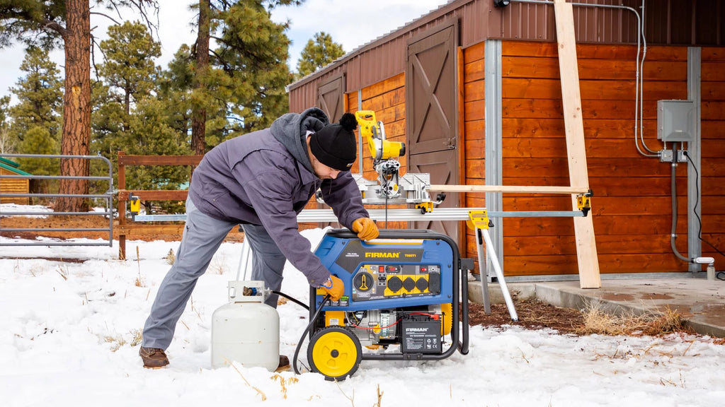 tri fuel 10,000 Watt Portable Generator with Electric Starter N59139