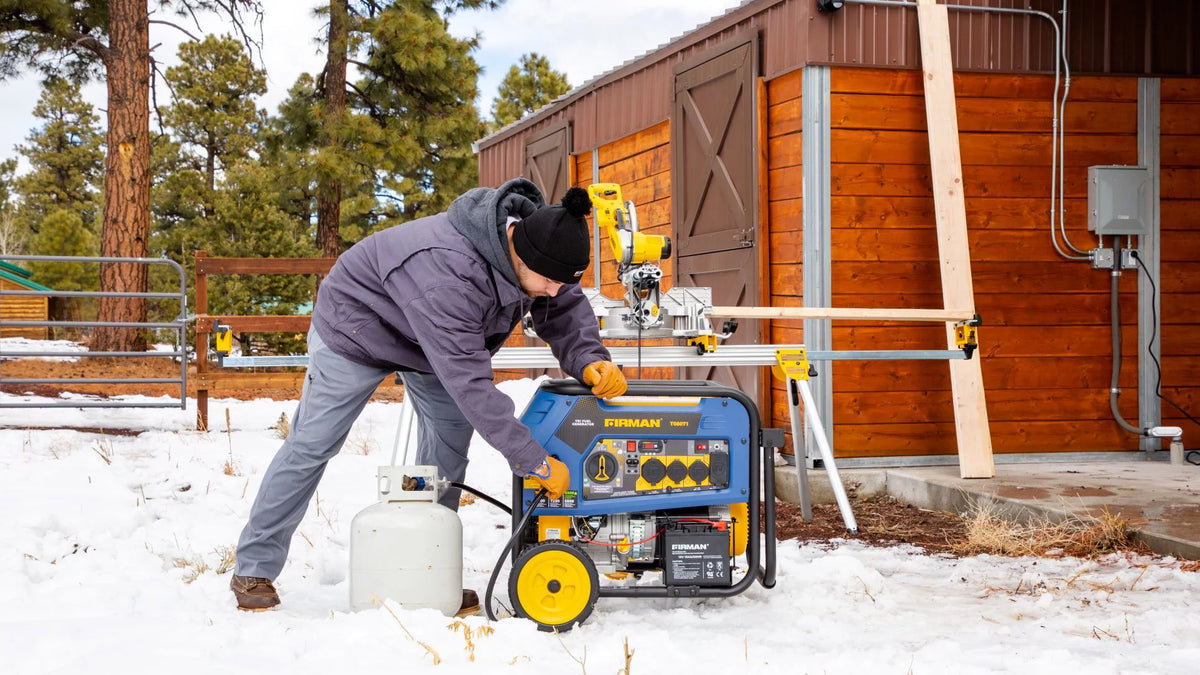 tri fuel 10,000 Watt Portable Generator with Electric Starter N59139