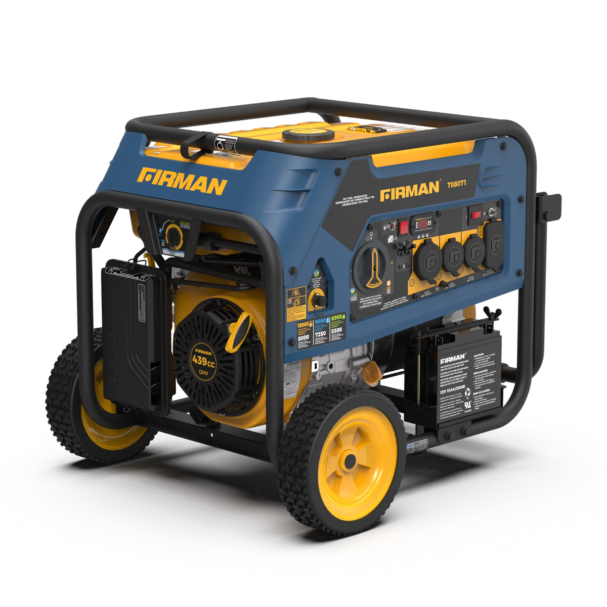 tri fuel 10,000 Watt Portable Generator with Electric Starter N59139