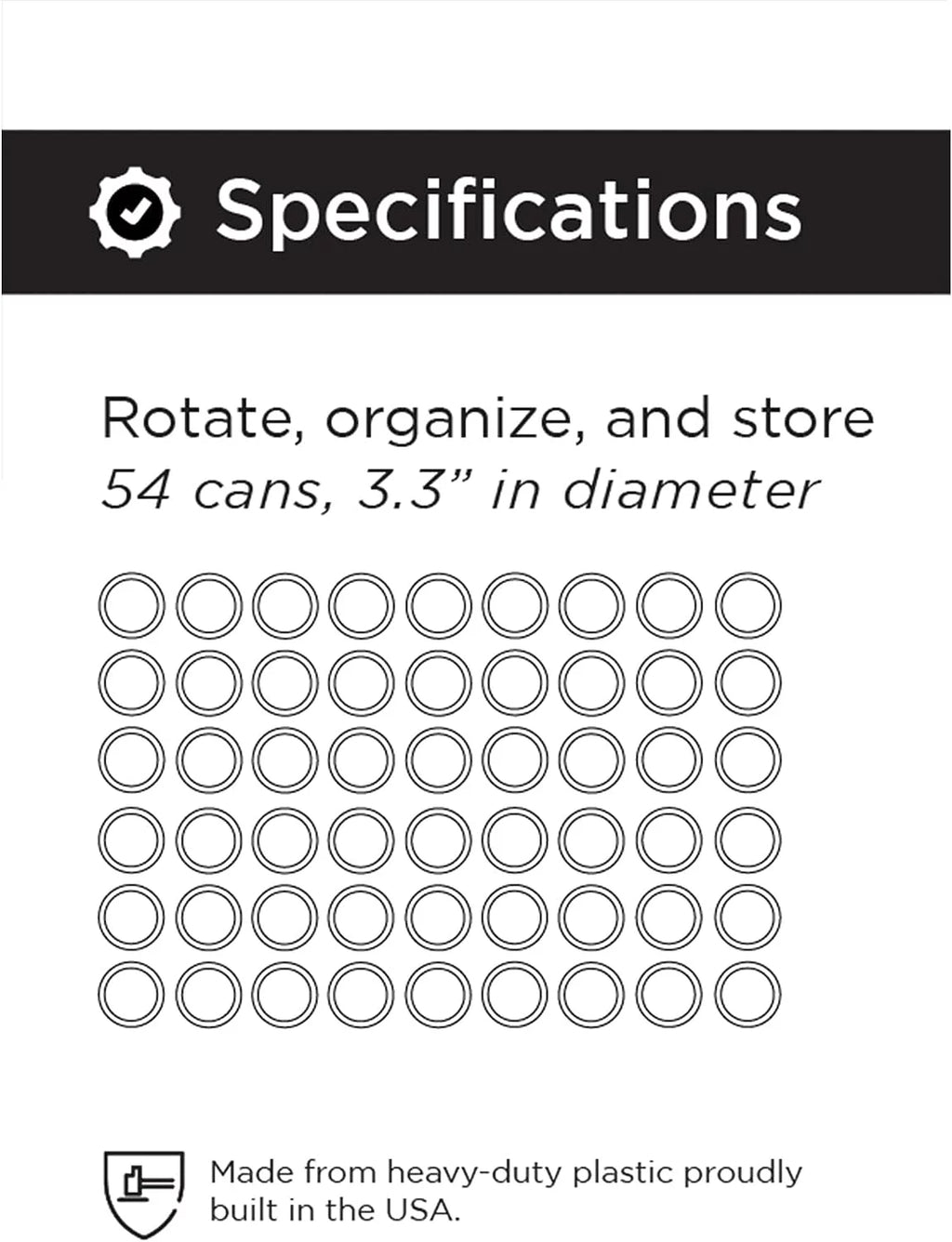 Canned Goods Organizer for 54 Cans T3543