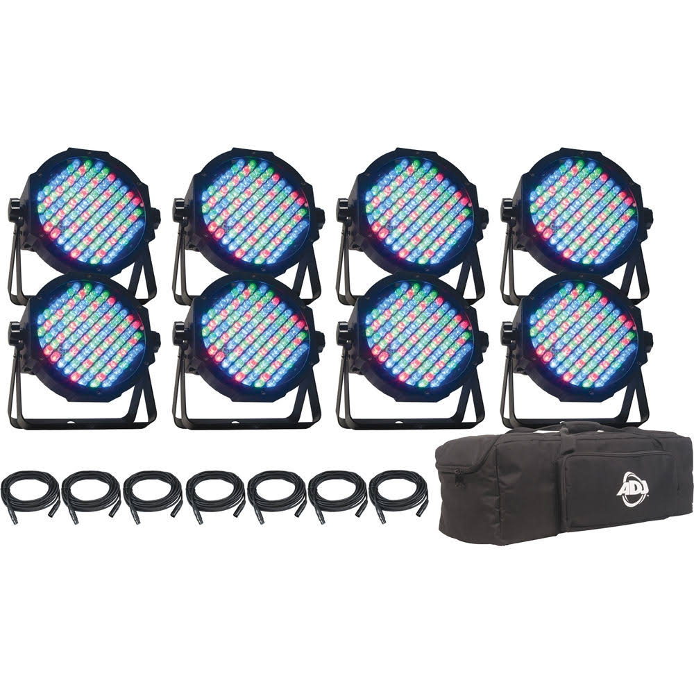 Mega Flat Pak 8 LED Par Light System U4855