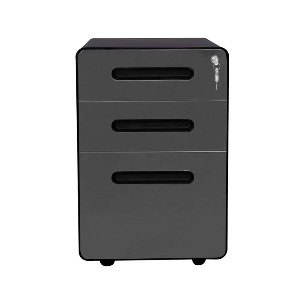 3-Drawer Metal Mobile File Cabinet with Locking Keys I255307