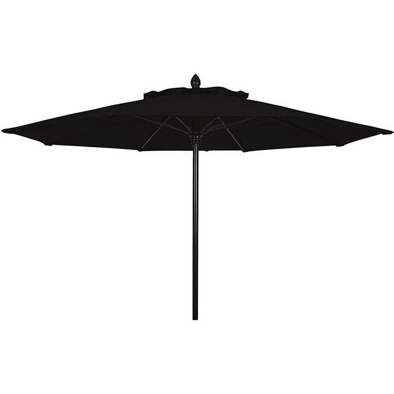 Black Marine Grade Canopy 8 Rib Push Up Market Umbrella V797913