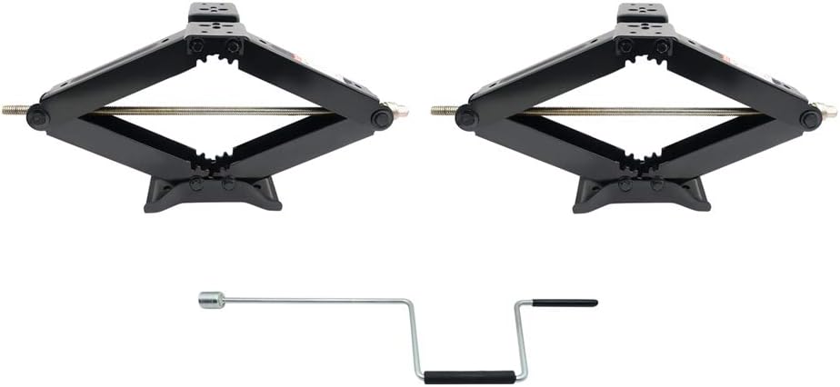 24" 7500lbs Heavy Duty RV Scissor Jack with Handle W54257