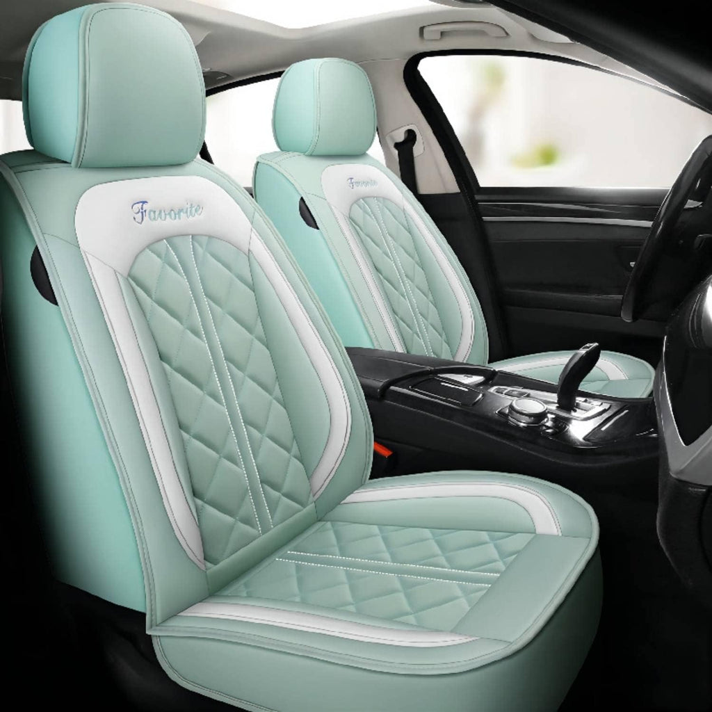 Black Red Synthetic Leather 5-Seater Full Set Car Seat Covers V46129