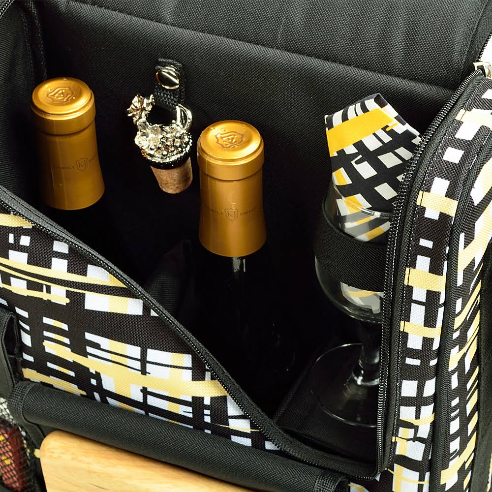 Bordeaux Wine & Cheese Cooler Bag with Glass Wine Glasses S629935