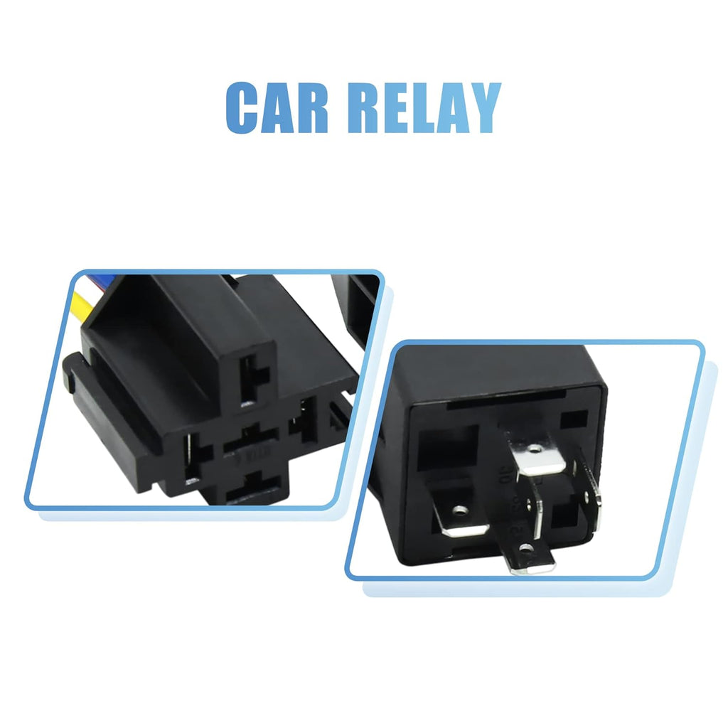 3pcs 5 Pin DC 36V 40A Car Motor Relay with Harness R42697