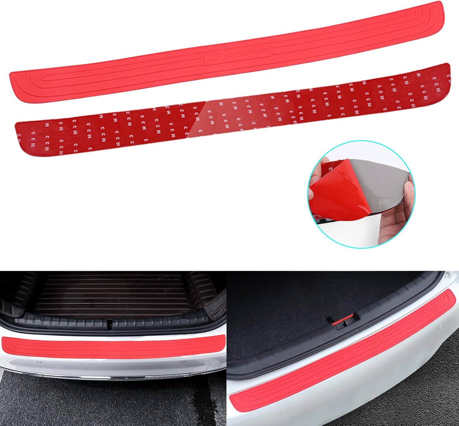 Black Rubber Trunk Door Entry Guard Car Accessory R191592