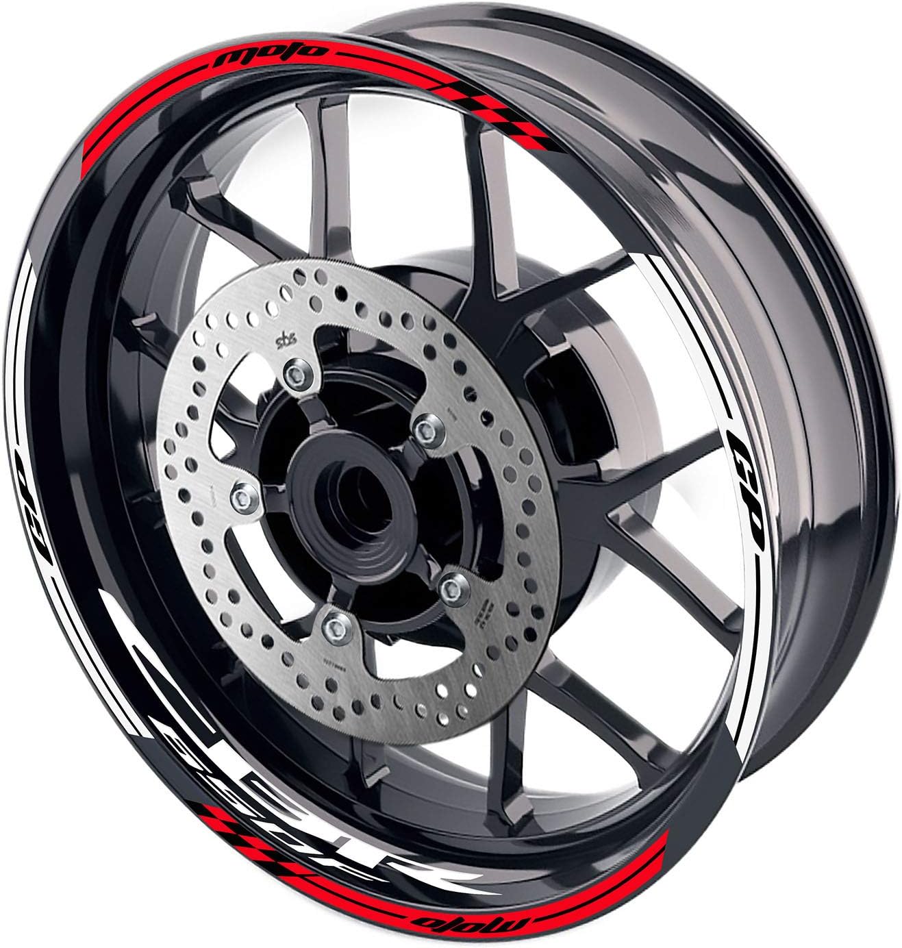 Red Wheel Rim Stripe Decals Tape Pack of 2 L524913
