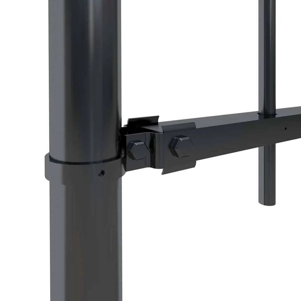 Black Steel Garden Fence with Spear Top N41154