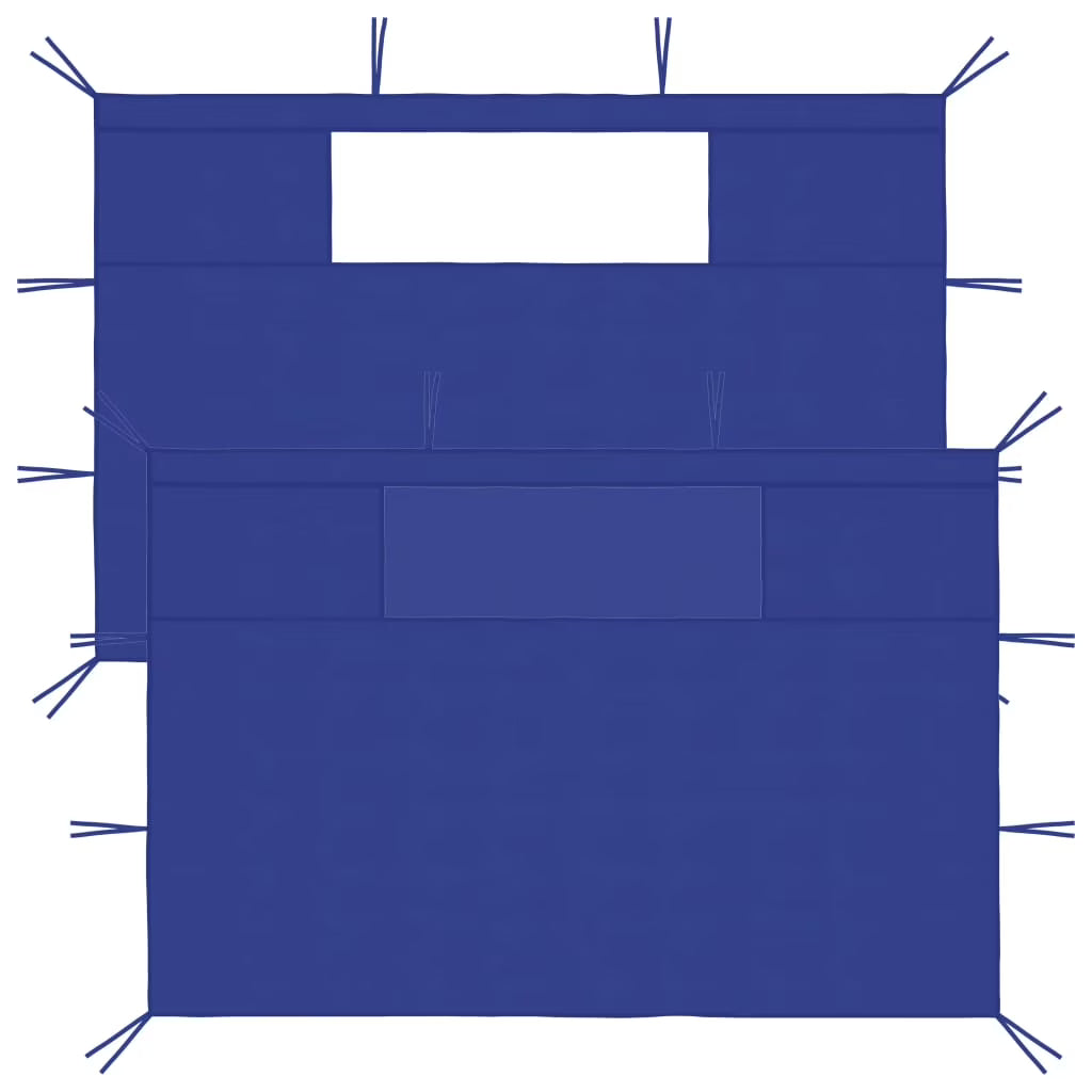 Blue Gazebo Sidewalls with Windows 2 pcs C929426