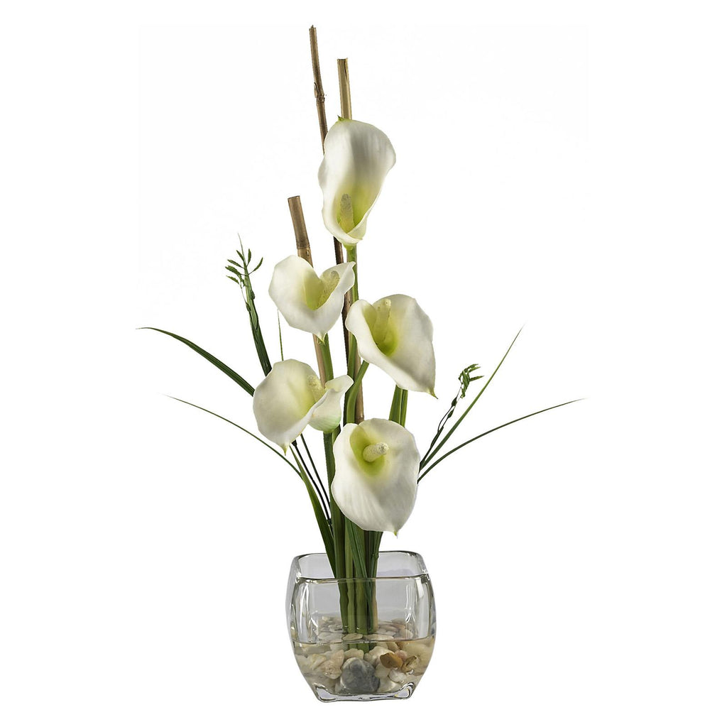 Calla Lily Artificial Flower Arrangement, Cream R1182