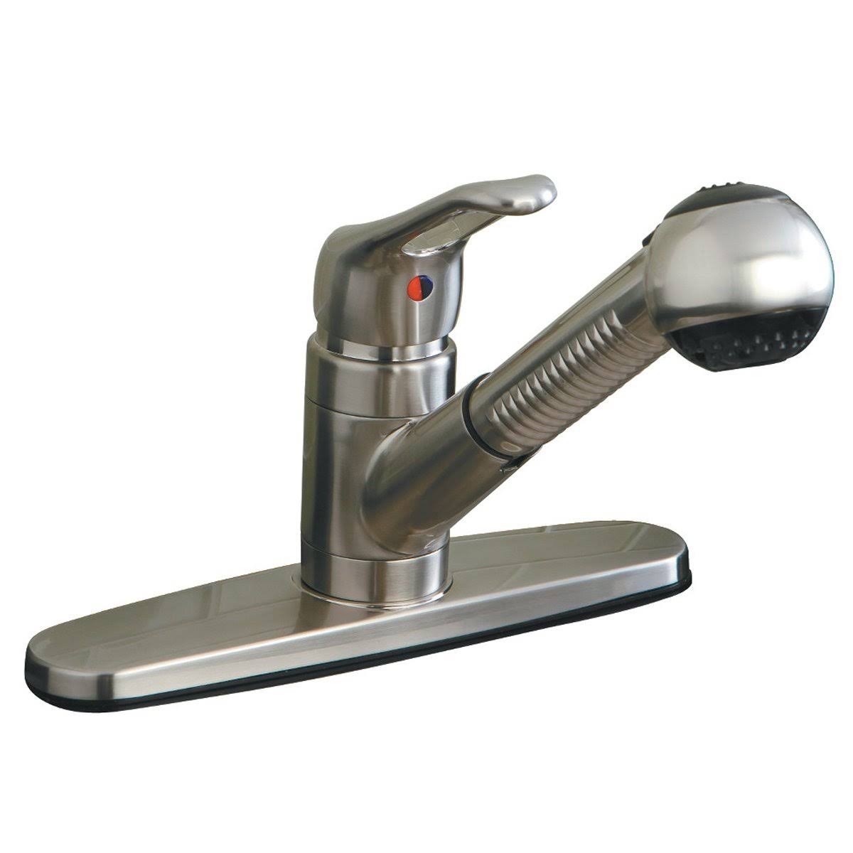 Matte Black Single-Handle Pull-Out Kitchen Faucet U929