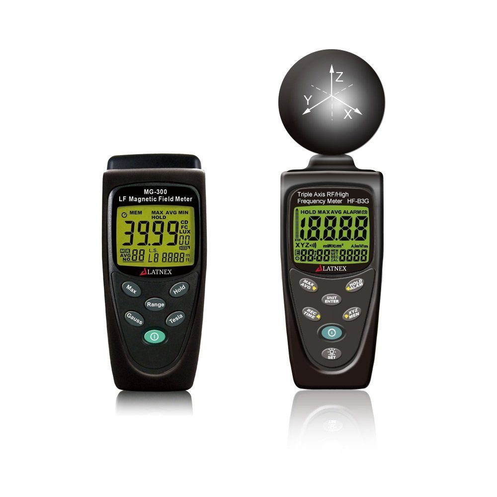 EMF Meter and RF Meter Detectors with Aluminium Carrying Case G8126