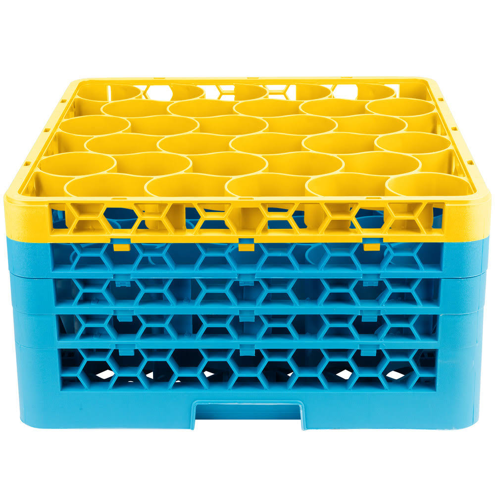 Yellow Color-Coded Glass Rack with 4 Extenders Z81466