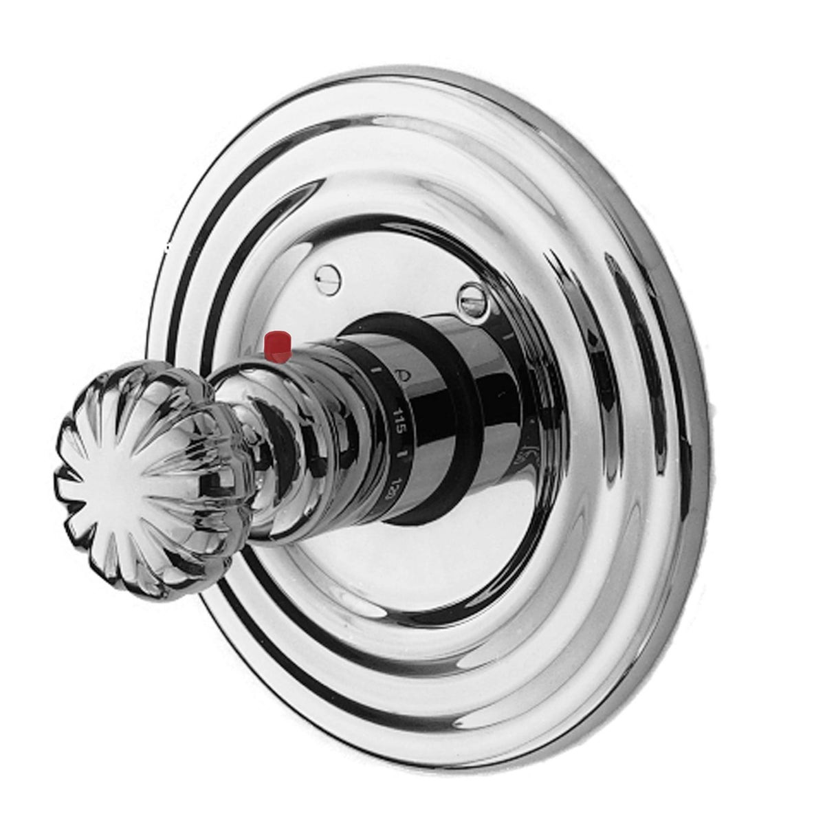 Satin Gold Thermostatic Trim Plate with Handle P45212
