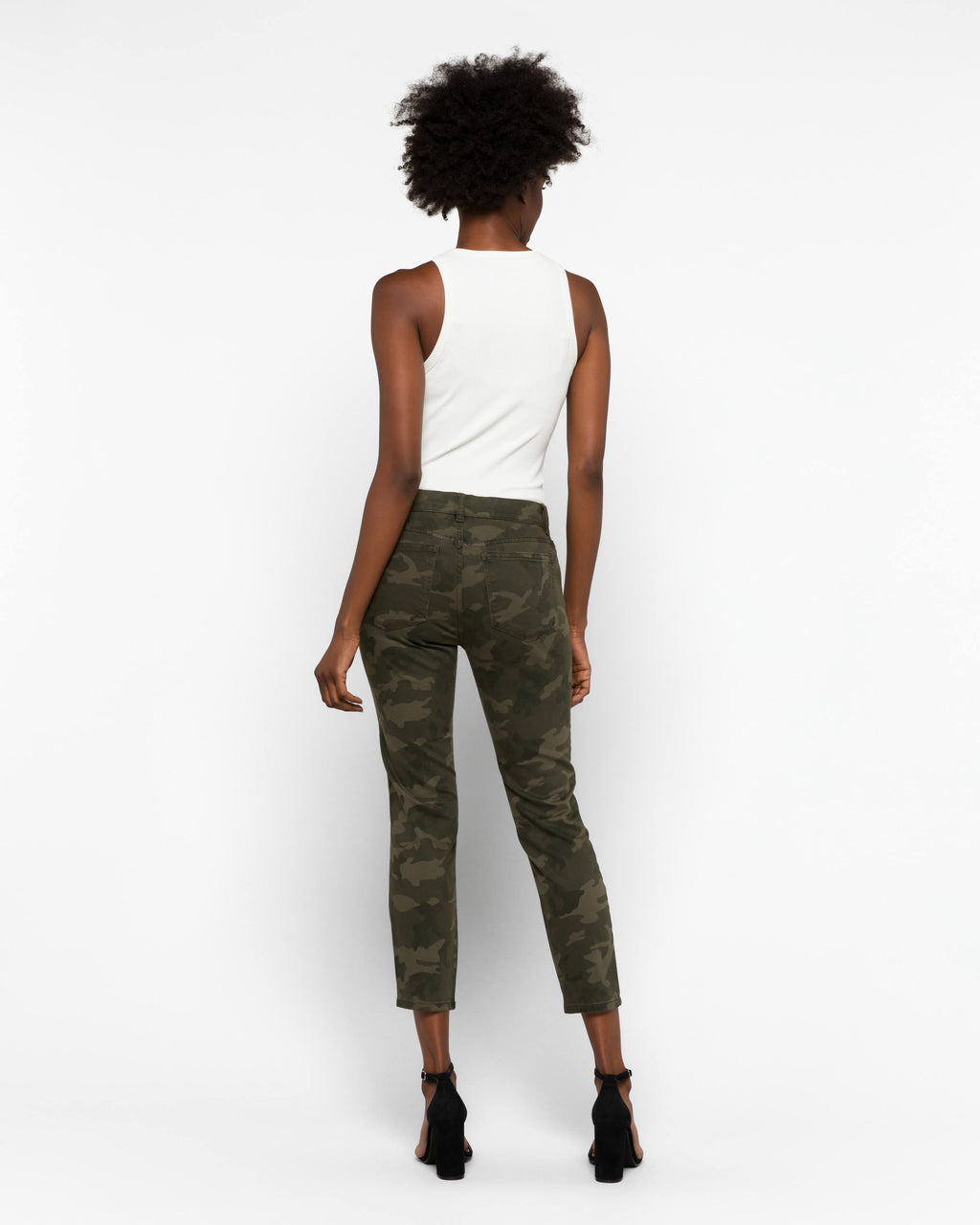 Dark Camo Skinny Crop Jeans M576