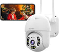 3MP 2K PTZ Outdoor Security Camera with Auto Tracking, Color Night Vision, IP66 Waterproof F640