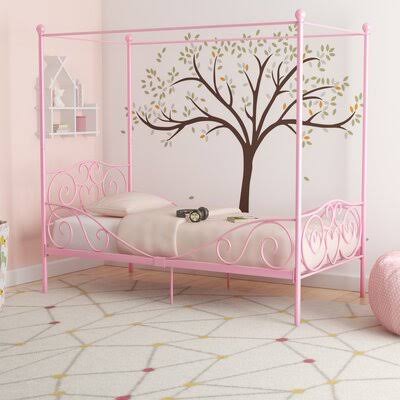 Pink Canopy Bed Y889
