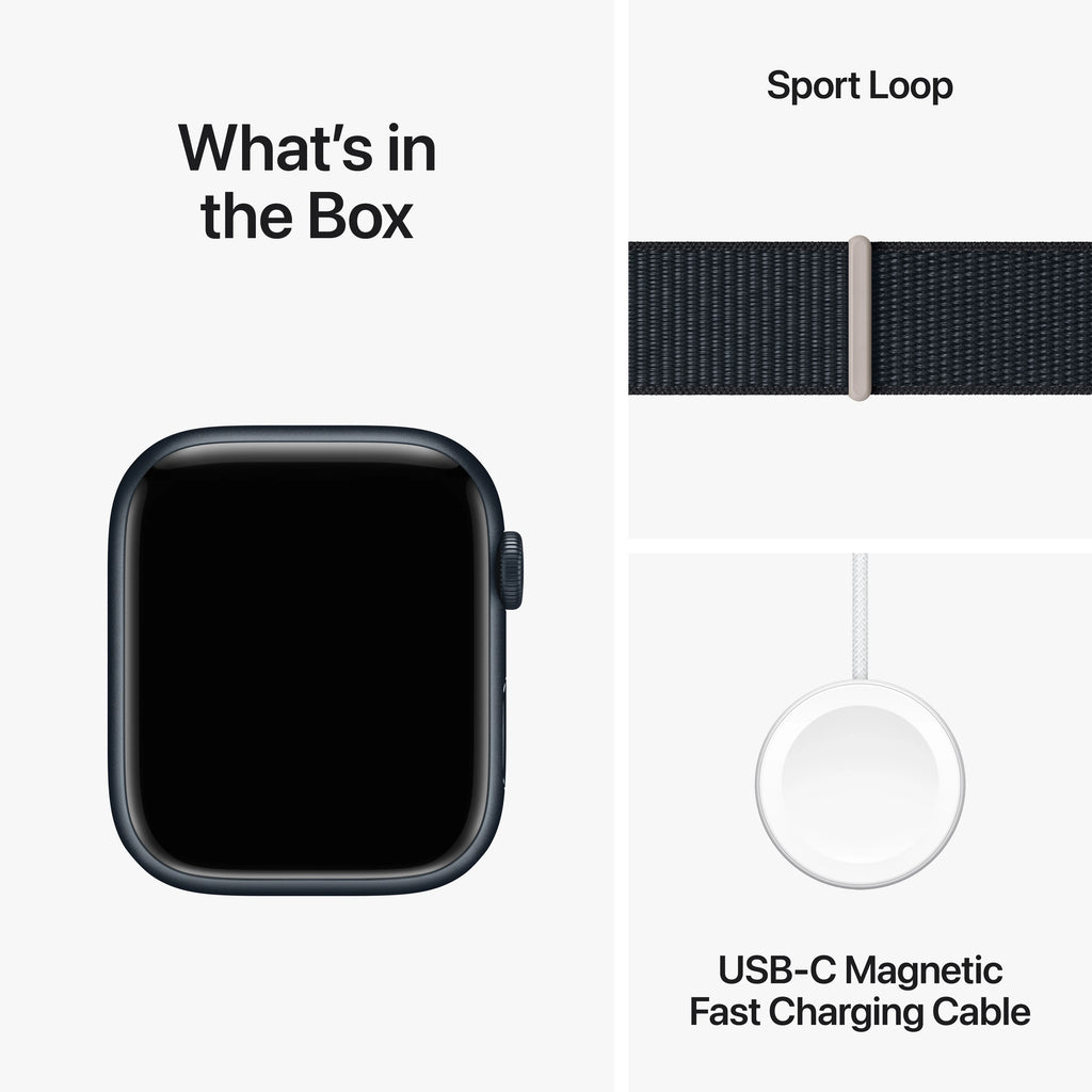 Midnight Aluminum Case 45mm Apple Watch with Sport Loop X65742