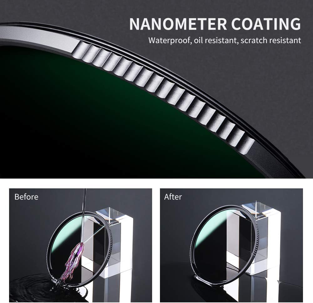 77mm Neutral Density ND4 ND8 ND64 ND1000 Filter Set with Pouch D249
