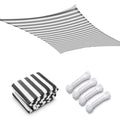 Gray White Rectangle Sun Shade Canopy 20ftx23ft M54857