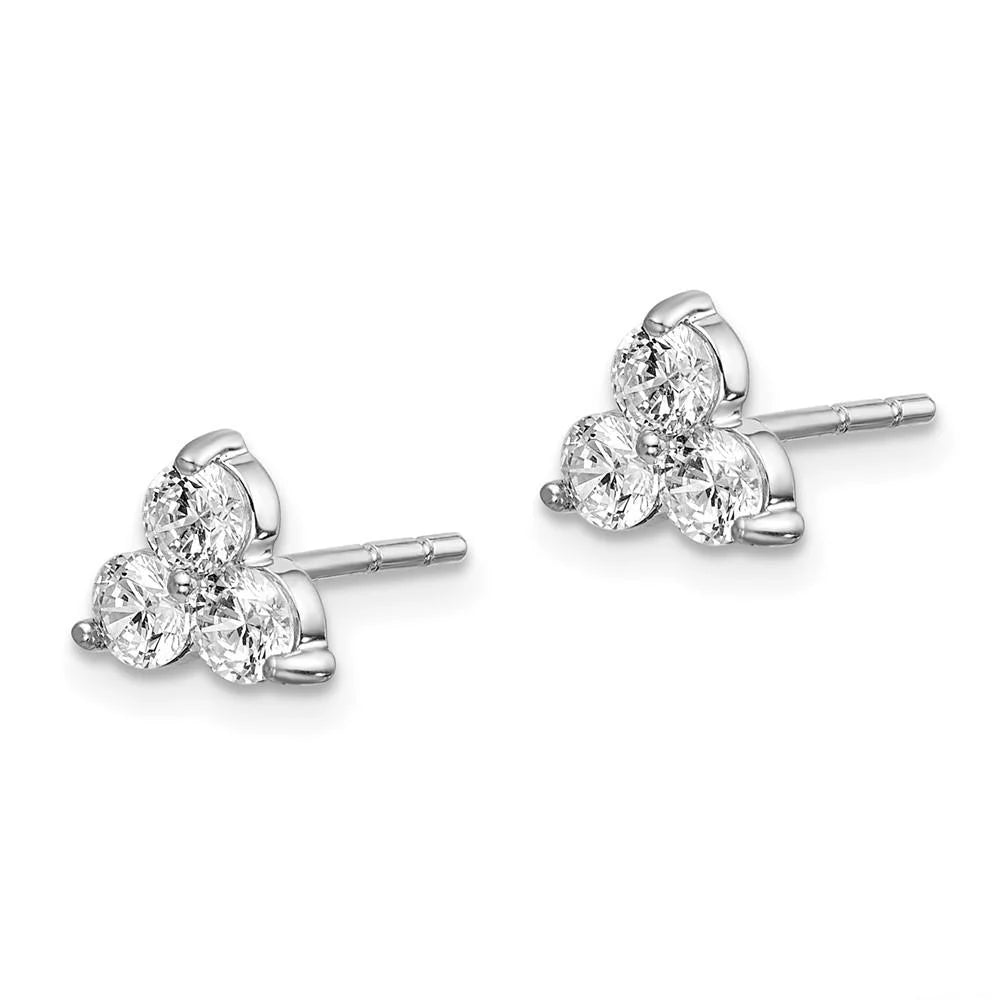 14k White Gold Lab Grown Diamond Earrings A382970